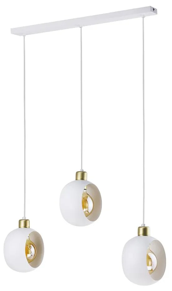 Luster na lanku CYKLOP 3xE27/60W/230V biela