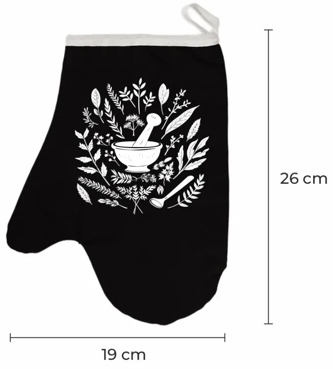 Kuchynská rukavica Herbcrush EMI, čierna