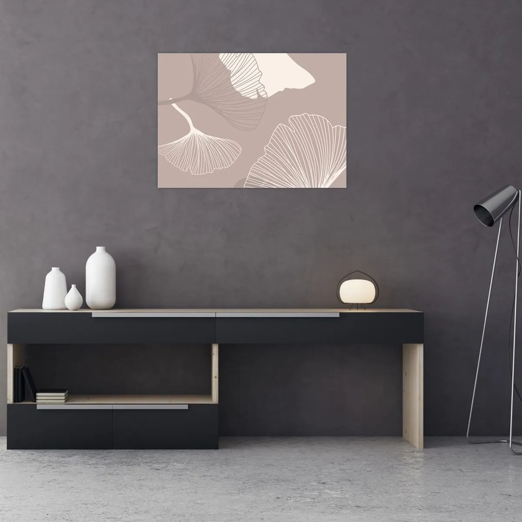 Obraz - Béžové listy N⁰1 (70x50 cm)