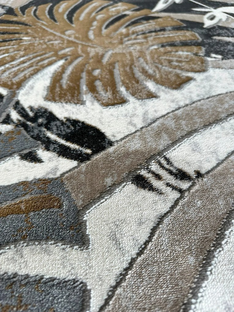 Koberec Pera 3302 BEIGE – béžovo-sivý vzorovaný obdĺžnik Rozmer: 240x330 cm