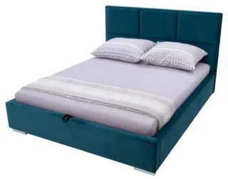 Čalúnená velúrová posteľ FABRIZZIO MAXI P 160 x 200 s roštom a úložným priestorom