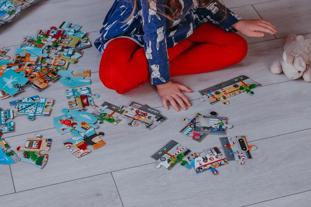 Puzzle – Animované mestečko v pohybe, 49 dielikov