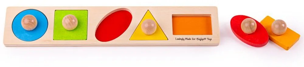 Bigjigs Baby Vkladacie puzzle tvary