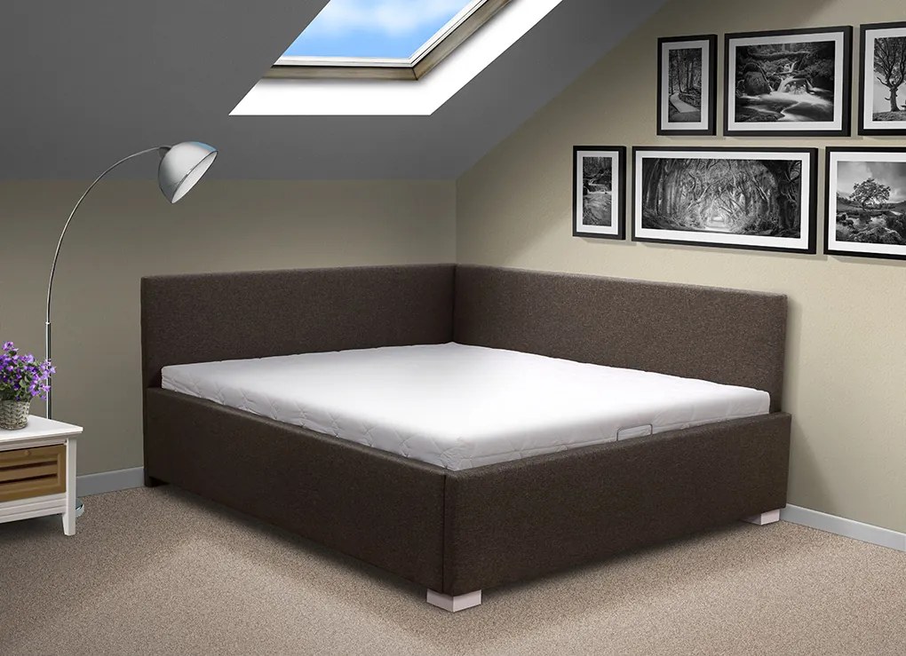Lacná posteľ s čelami Martina HIT 120x200 cm Farba: Savana sivá