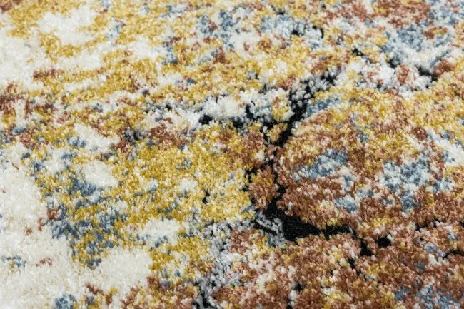 Koberec Bosa 8621A krémový / medený / modrý