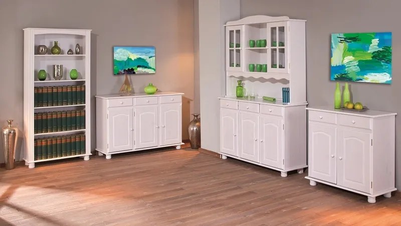 Komoda In-Livio, bielená borovica