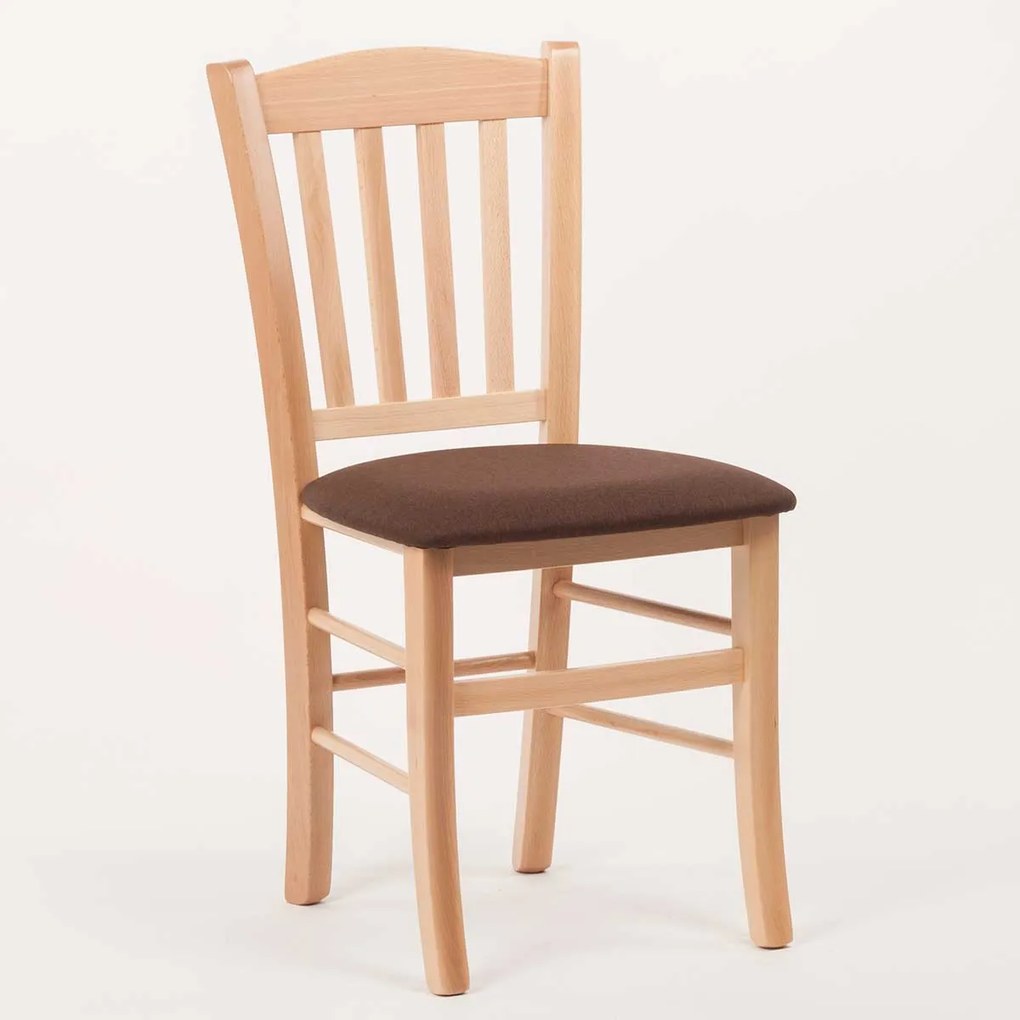 Stima Stolička VENETA s čalúneným sedákom Vyberte odtieň ->: Buk, Vyberte látku ->: LUX Hnedá 12