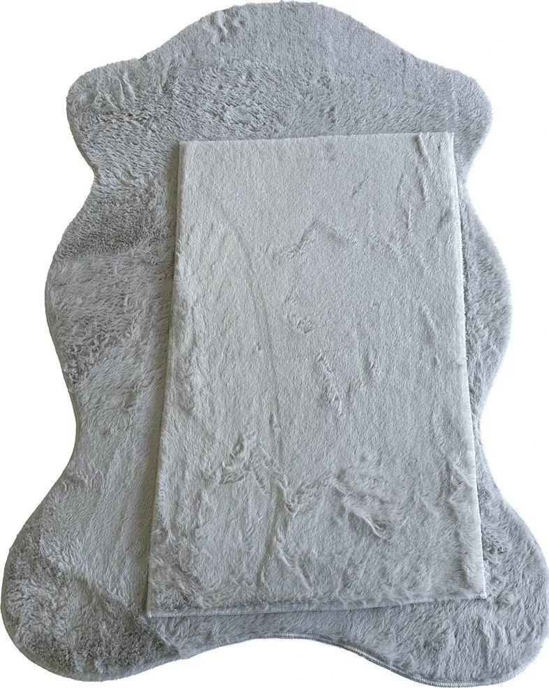 BE Koberec Puffy PUFFY 060 GREY – sivý obdĺžnikový Rozmer: 60x100 cm