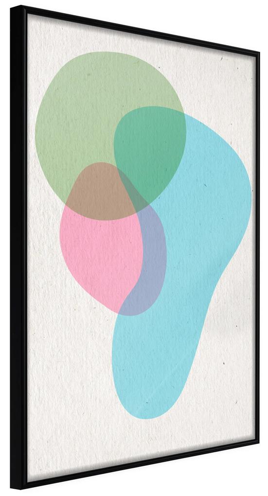 Artgeist Plagát - Colourful Spots [Poster] Veľkosť: 30x45, Verzia: Zlatý rám s passe-partout