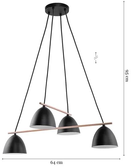 Luster na lanku AIDA 4xE27/15W/230V