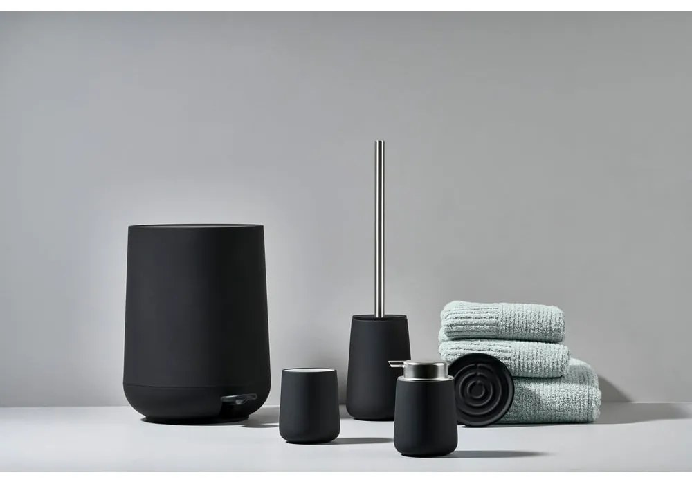 Čierny pedálový plastový odpadkový kôš 5 l Nova – Zone