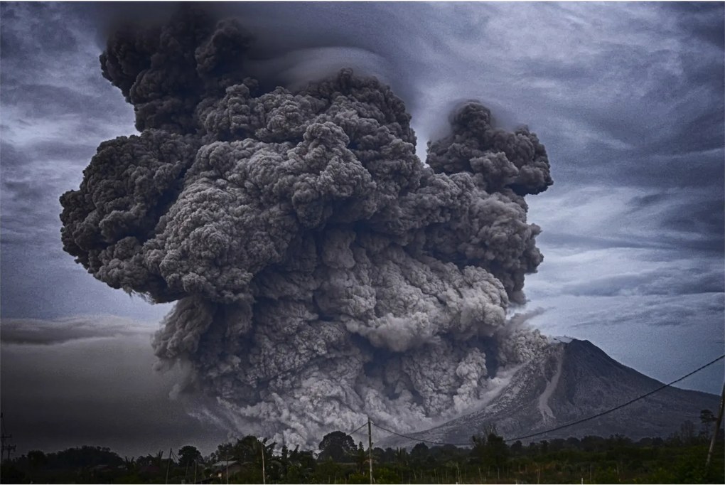 Obraz - Sopečná erupcia (90x60 cm)