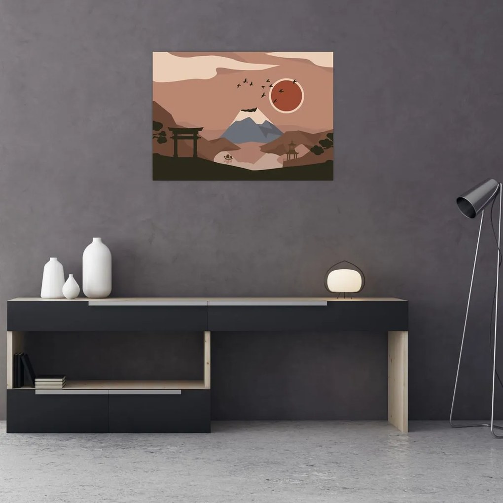 Sklenený obraz - Japonsko N⁰1 (70x50 cm)