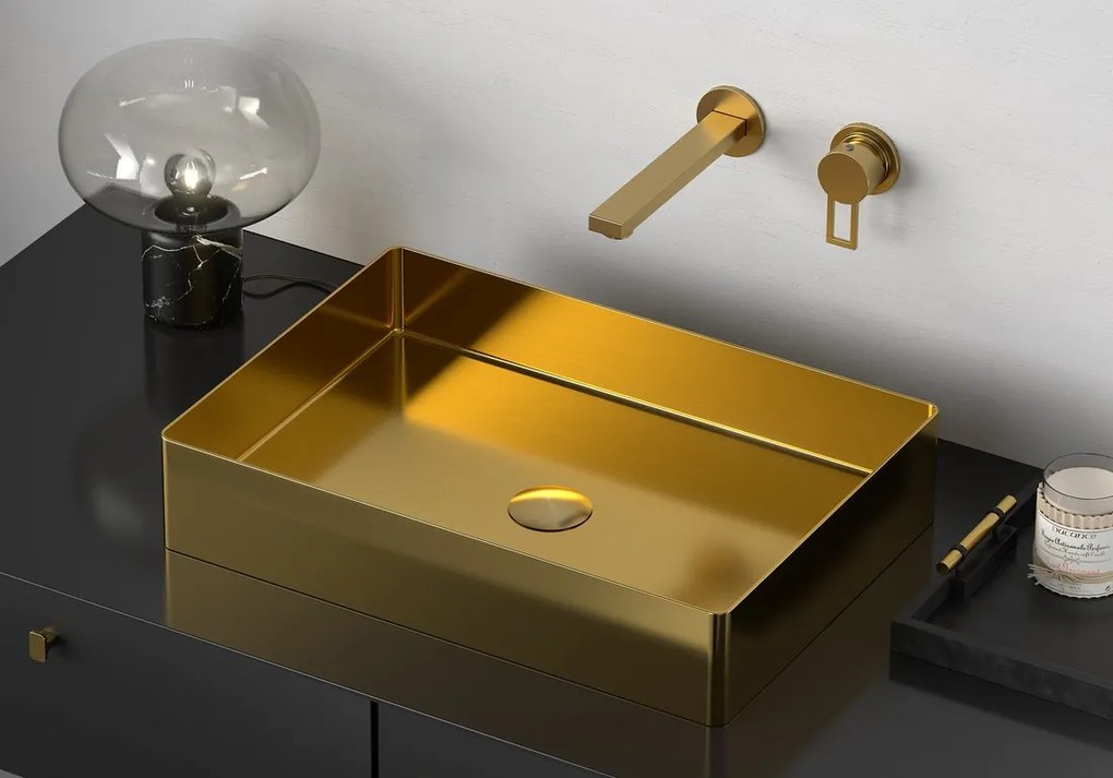 Sapho Sapho, AURUM nerezové umývadlo, priemer 38cm, vrátane výpuste, nerez mat, AU401