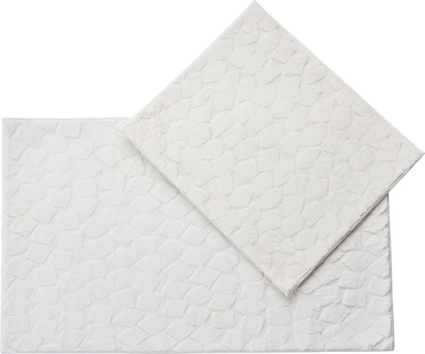 Krémové kúpeľňové predložky v súprave 2 ks 60x100 cm Rabbit – Foutastic