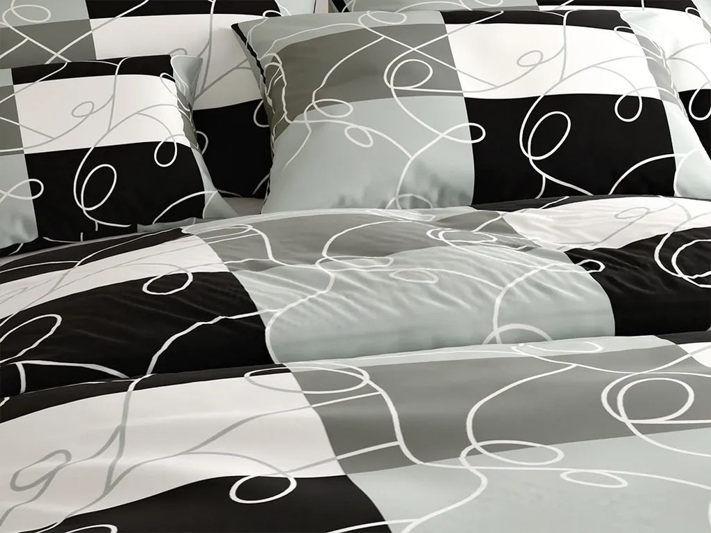 Bavlnené obliečky SQUARES BLEND sivé Rozmer obliečky: 70 x 90 cm | 140 x 200 cm