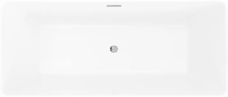 Mexen Tava, voľne stojaca ryhovaná vaňa 170 x 75 cm, biela-čierna, chrómový prepad, 52851707575-01