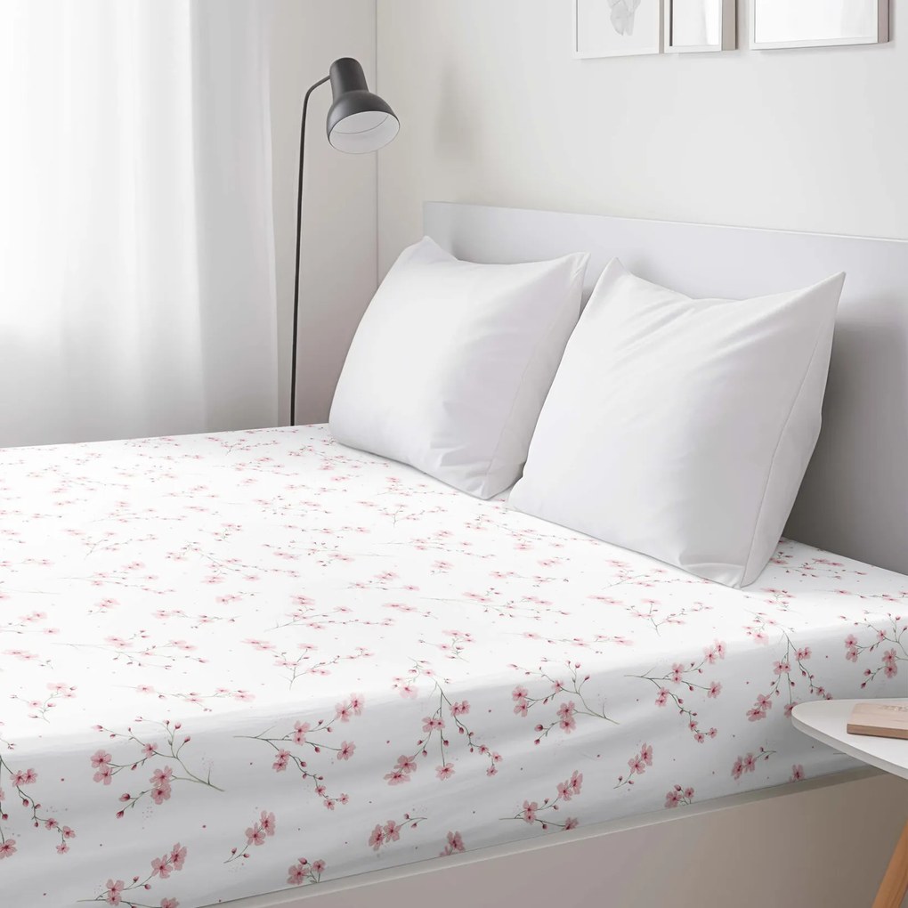 Goldea bavlnená napínacia plachta - kvitnúce sakury 140 x 200 cm