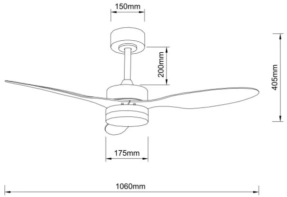 Globo 03608 - LED Stmievateľný stropný ventilátor BLACKWELL LED/20W/230V + DO
