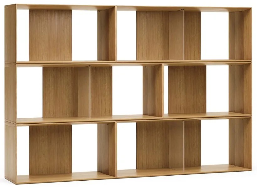 Modulárny policový systém v dekore duba v prírodnej farbe 6 ks 168x114 cm Litto – Kave Home