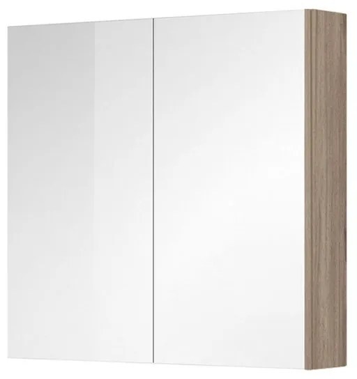 Mereo Mereo, Kúpeľňová galerka 80 cm, zrkadlová skrinka, 2x dvere, MER-CN717GD