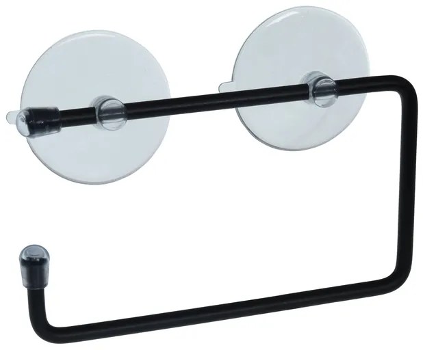 BISK Erga Niagara, držiak WC papiera na prísavky, čierna matná, ERG-08261