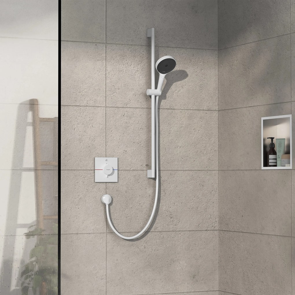 Hansgrohe ShowerSelect Comfort E, termostat pod omietku pre 1 spotrebič, biela matná, HAN-15571700