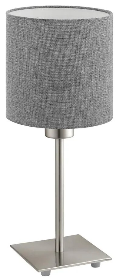 Eglo Eglo - Stolná lampa TUNJA 1xE27/60W/230V 26,5 cm matný chróm/šedá EG32509D