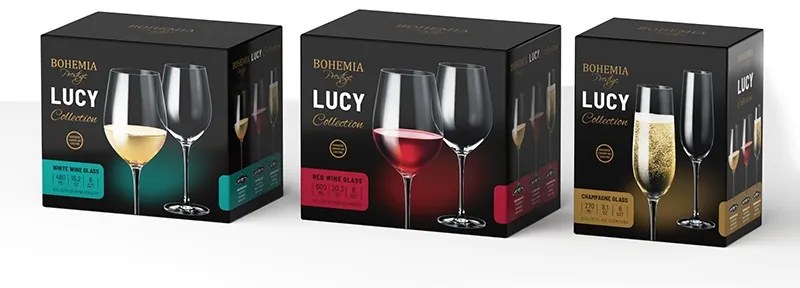 BOHEMIA PRESTIGE LUCY POHÁR NA BIELE VÍNO 480ML SADA 6KS