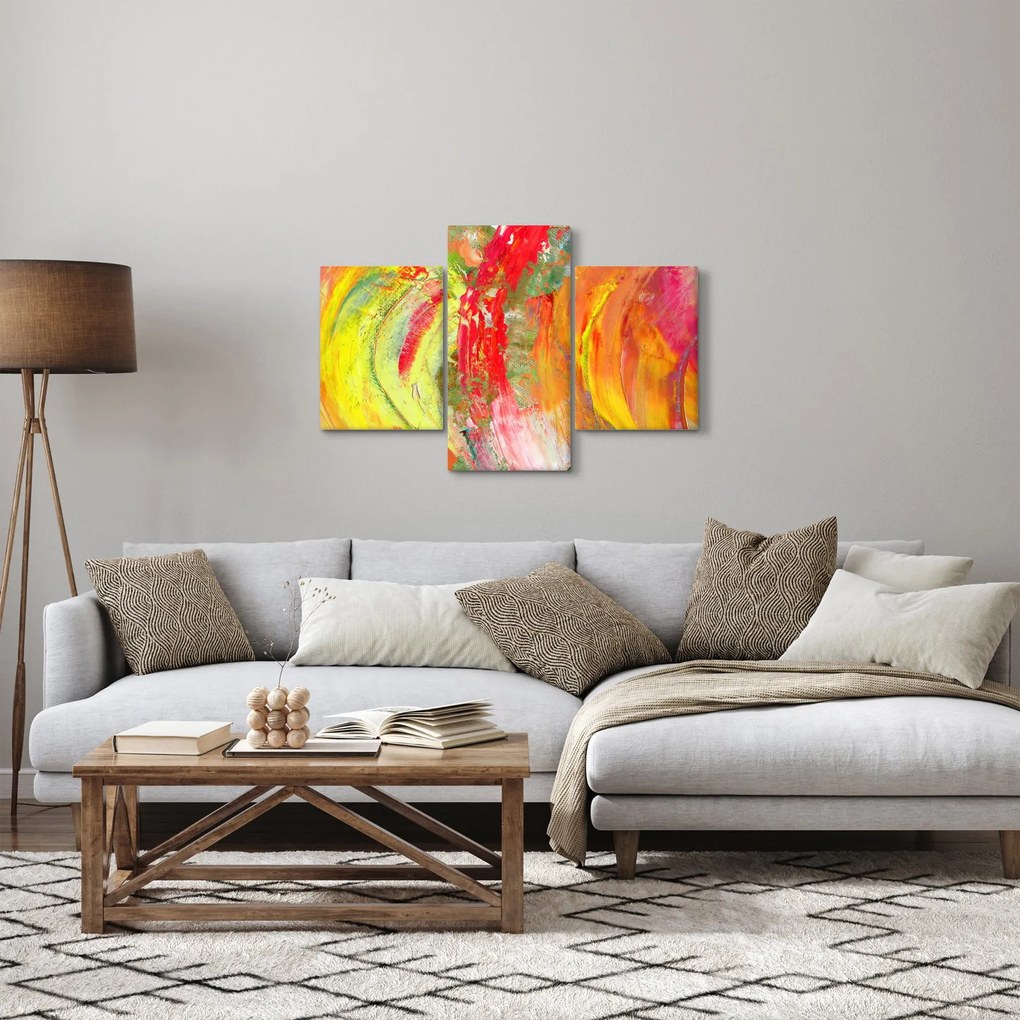 Obraz abstrakcie - maľba (90x60 cm)