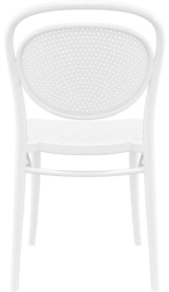MARCEL záhradná stolička bez podrúčok white