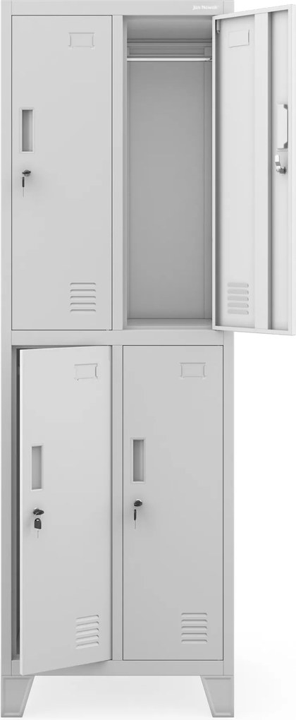Šatníková skrinka s 1 dverami sivá, 559x1720x450 mm: BARTEK 2 Plus
