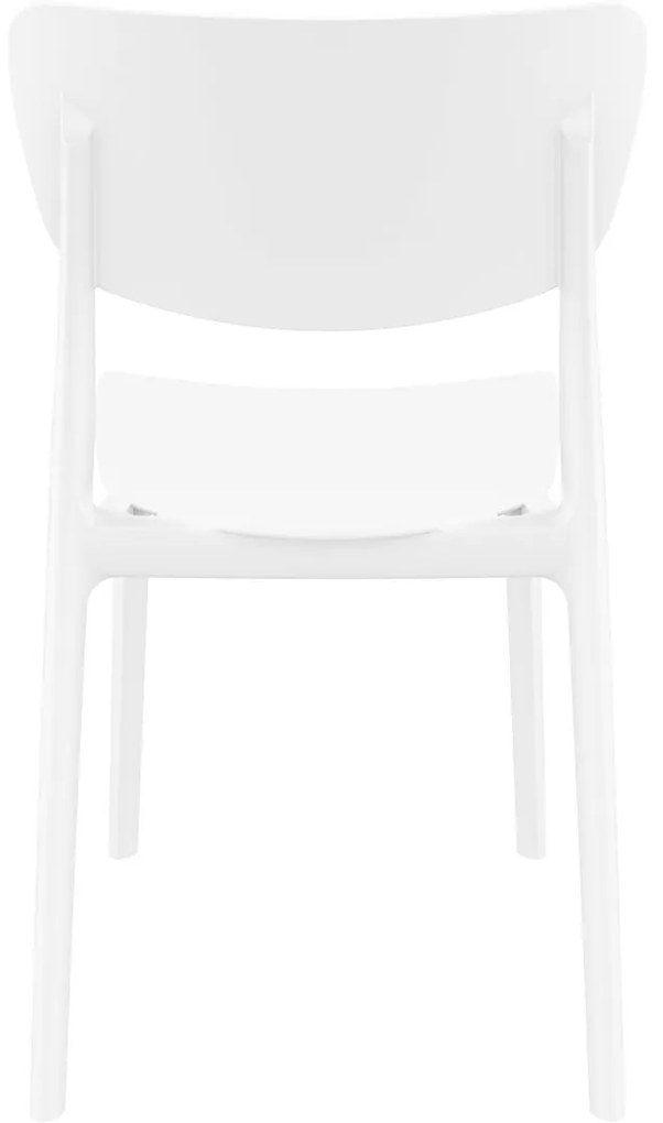 MONNA záhradná stolička bez podrúčok white