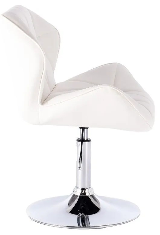 LuxuryForm DESIGN Stolička MILANO na striebornom tanieri - biela