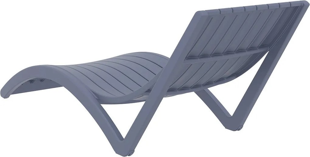 SLIM záhradné lehátko dark grey