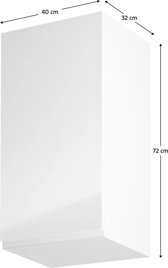 Horná kuchynská skrinka G40 Aurellia (biela + biely lesk) (L). Vlastná spoľahlivá doprava až k Vám domov. 1015730