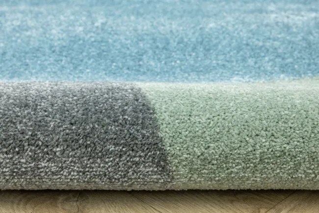 Koberec LIMA M046A zelený / sivý / modrý