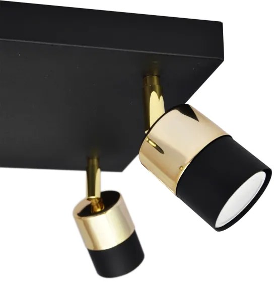 LED Bodové svietidlo TUBSSON 4xGU10/4,8W/230V čierna/zlatá