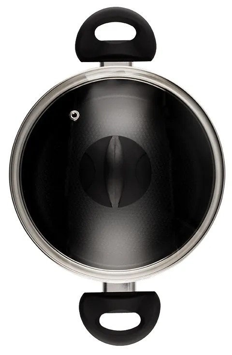 Hrniec so sklenenou pokrievkou ø 20 cm – Venus Lunasol Induktion black - 600548