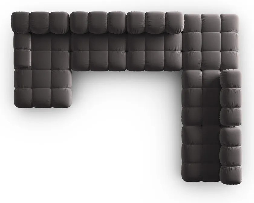 Tmavosivá zamatová pohovka 379 cm Bellis – Micadoni Home