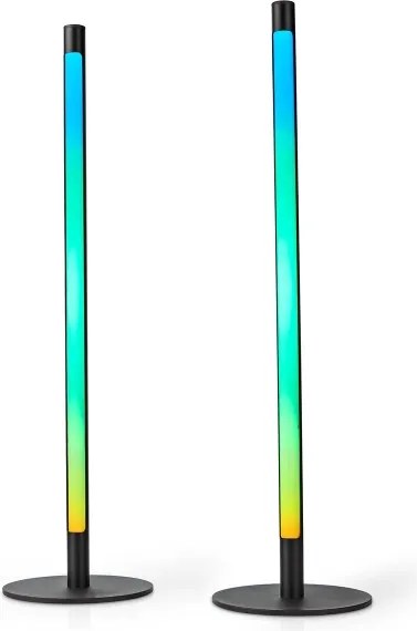Nedis WIFILD10RGBW-SADA 2xLED RGBIC Stm. stolná lampa LED/36W/230V 2700-6500K+DO