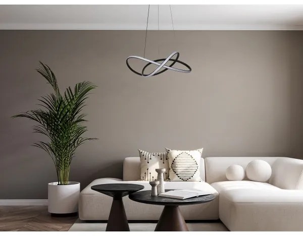 LED Stmievateľný luster na lanku LED/85W/230V 3000-6500K + diaľkové ovládanie