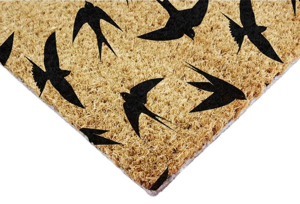 Rohožka z kokosového vlákna 40x60 cm Swallows – Artsy Doormats