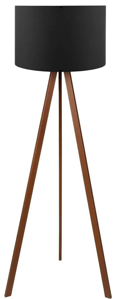 Stojacia lampa „Marcel Black & Brown", Ø 38, výš. 140 cm