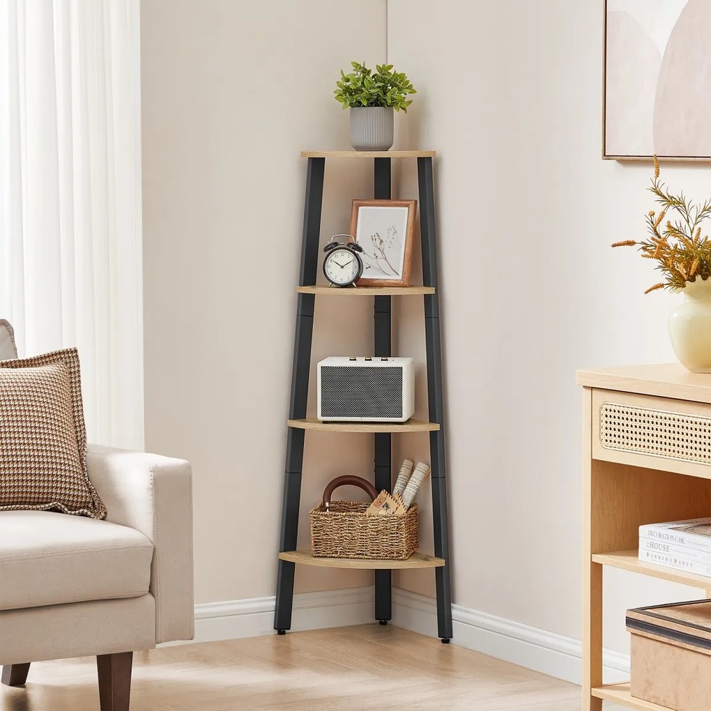 Rohový regál TAYLOR ARTISAN 4 police, 125x34cm