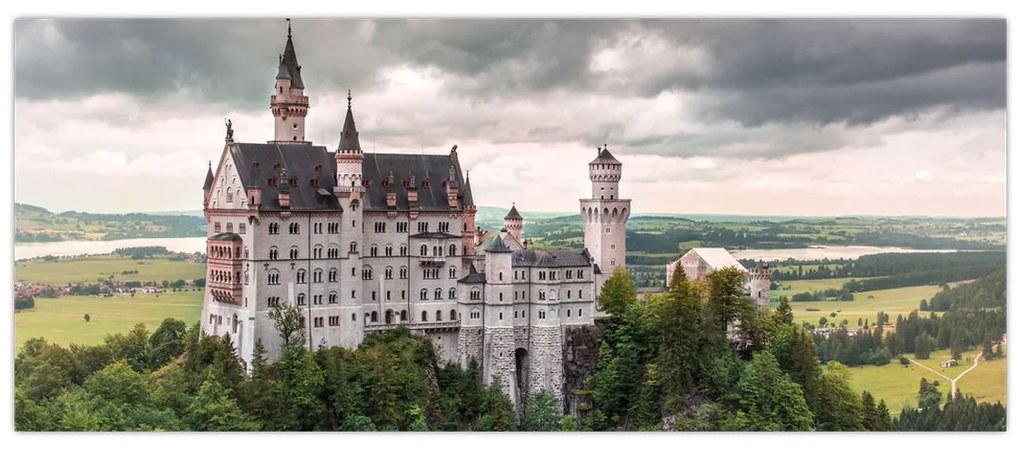 Obraz - Zámok na skalách (120x50 cm)