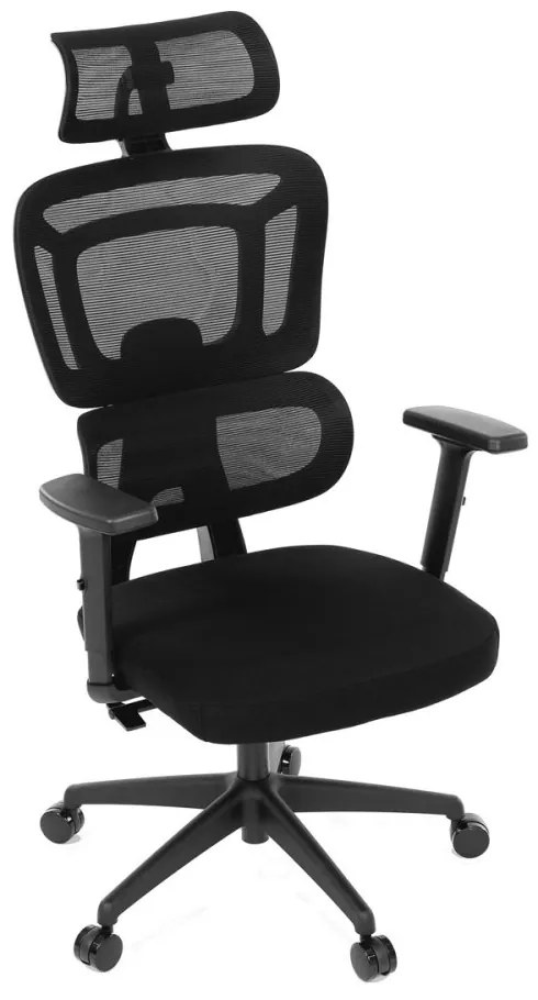 Kancelárska ergonomická stolička MARIA — látka, čierna