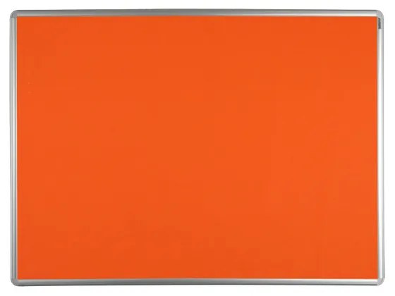 Textilná nástenka ekoTAB v hliníkovom ráme, 900 x 600 mm, oranžová
