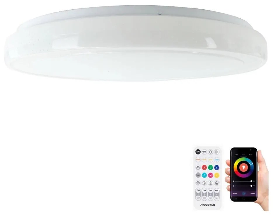 Aigostar B.V. Aigostar - LED RGBW Stmievateľné stropné svietidlo LED/36W/230V + diaľkové ovládanie AI0635