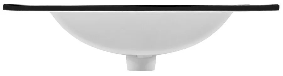Keramické zapustené umývadlo Lava 60 cm čierne